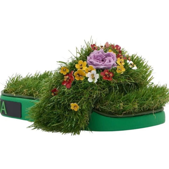 Dolce & Gabbana Shoes - DOLCE GABBANA grass slides size 41